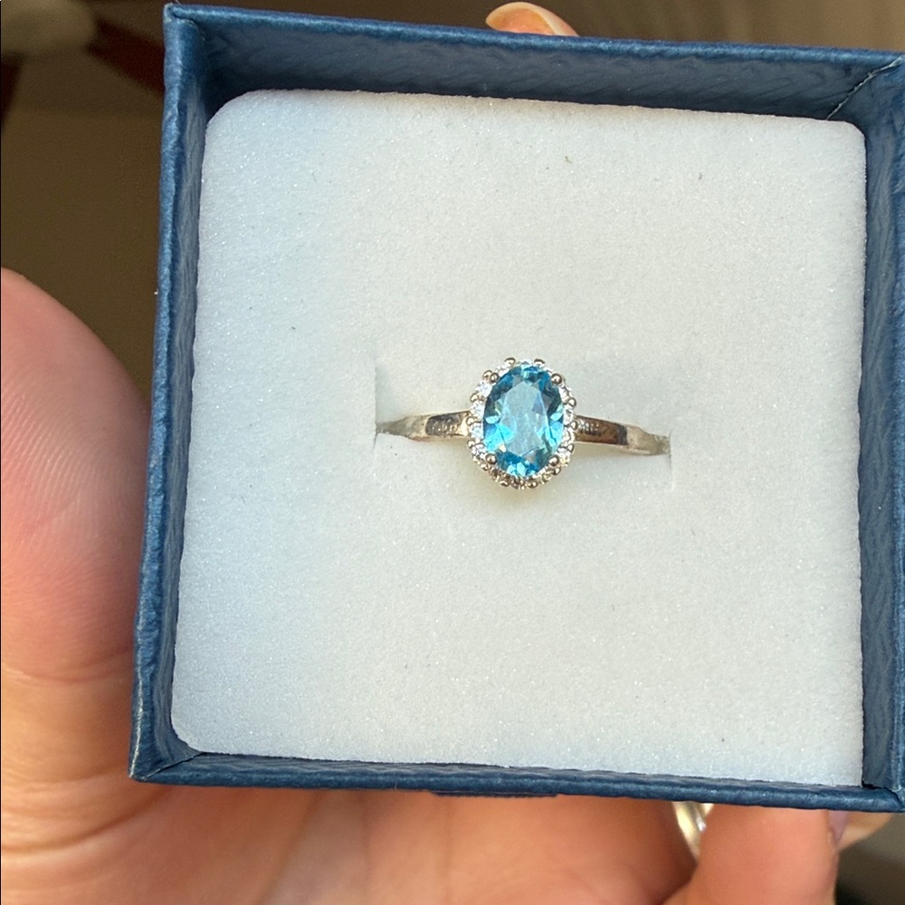 Ring Topaz&Zircons Silver 925